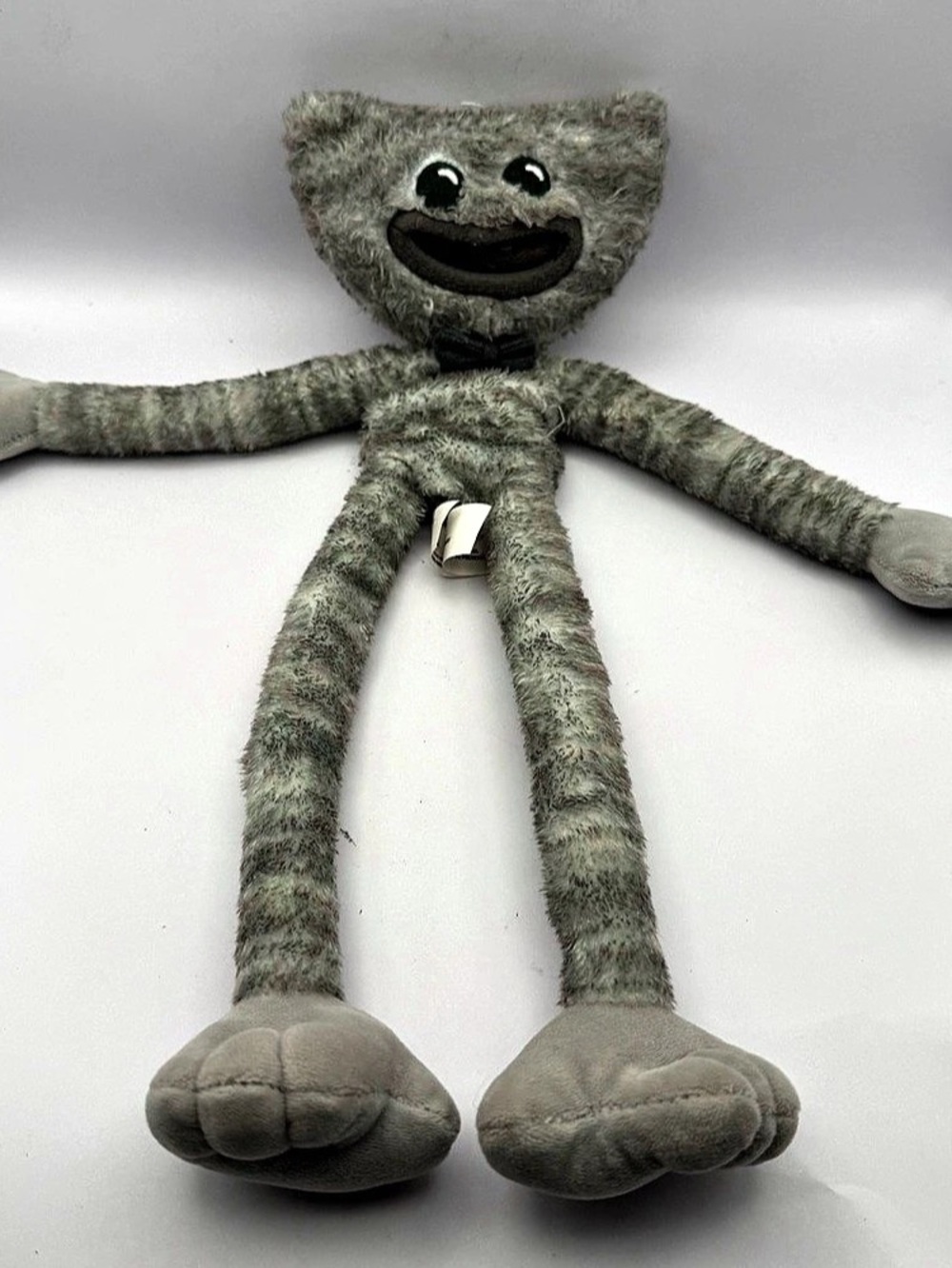 Huggy Wuggy Poppy Playtime Gray Stripe  Plush  13” Phatmojo
